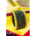 Stone Design Bangles - Green Variant